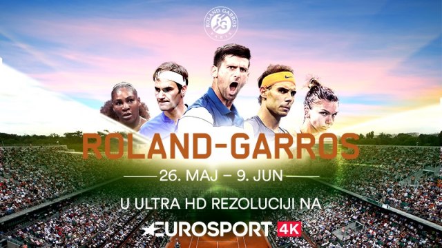 Gledajte Rolan Garos na Eurosport 4K kanalu!