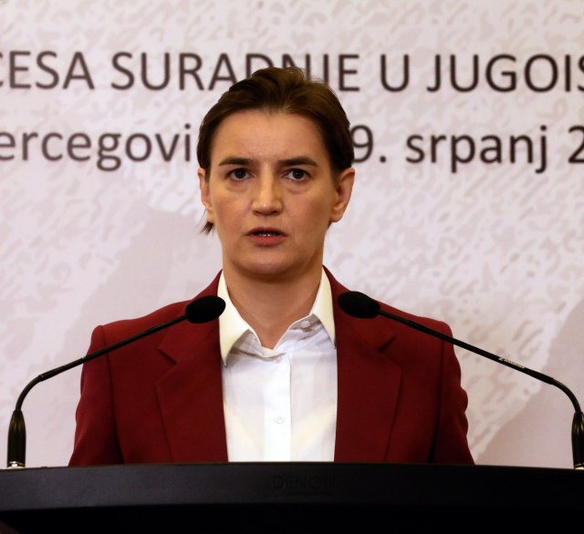 Brnabićeva: Ne idem u Potočare, napad na Vučića ne šalje dobru poruku