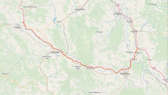 Moravski kordor: Na ovoj ruti će se graditi autoput od Pojata do Preljine MAPA