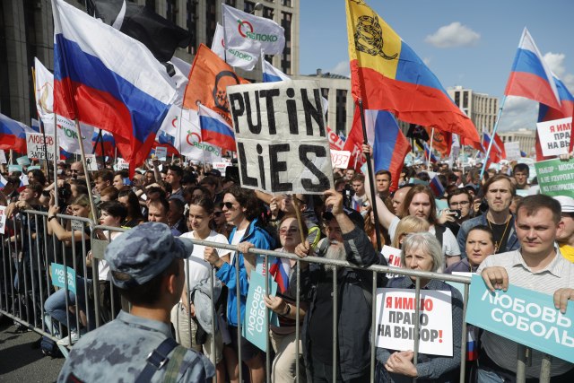 Protest u Moskvi zbog zabrane kandidovanja opoziciji