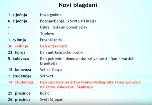 Objavljen novi kalendar državnih praznika u Hrvatskoj FOTO/VIDEO