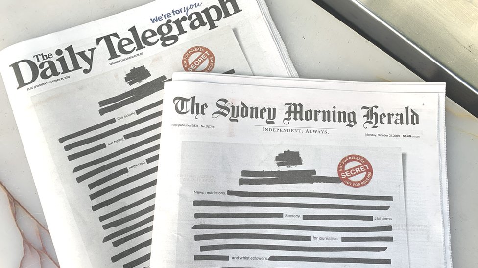 Australija i mediji: Novine zatamnile naslovne strane protestujuæi protiv "tajnosti"