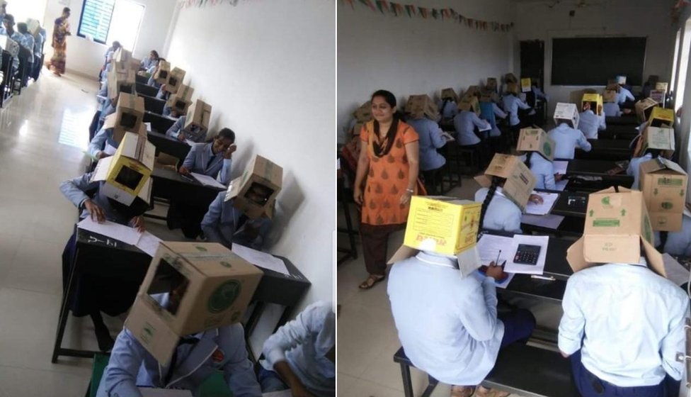 "Lek" za prepisivanje: Studenti nosili kutije na glavama tokom testa