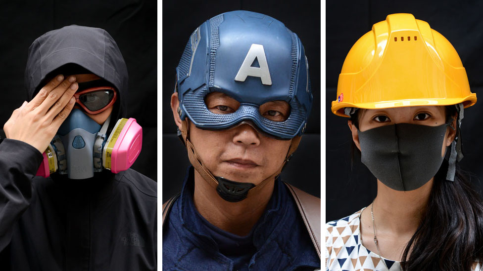 Hongkong: Protest pod maskama u fotografijama
