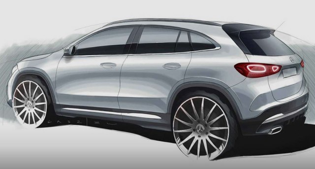 Mercedes GLA na korak od premijere – dizajnerski crtež otkriva nove detalje