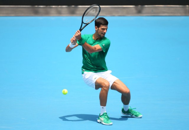 Novakov trening u Melburnu u slikama FOTO