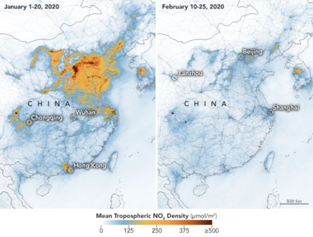 Šta se desi kad se fabrike zatvore: Satelitski snimci pokazuju pad zagaðenja u Kini