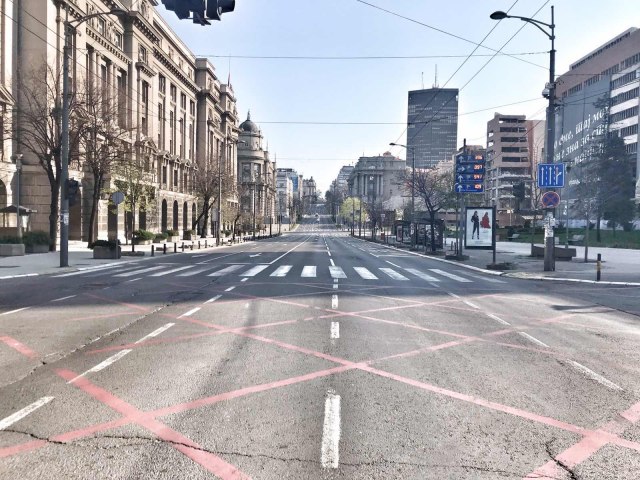 Beograd jutros, ulice potpuno prazne FOTO: B92/TV