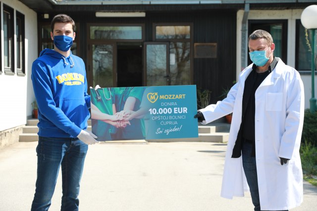 Mozzart donirao više od milion dinara Opštoj bolnici u Æupriji
