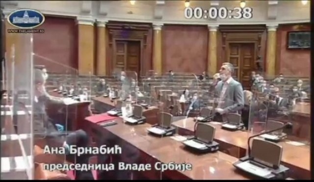 Parliament briefly adjourned over incident: Bosko Obradovic blew into whistle VIDEO