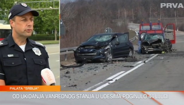 Od ukidanja vanrednog stanja u Srbiji 2.750 saobraæajnih nezgoda, poginule 44 osobe VIDEO