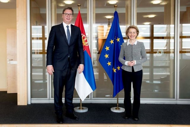 Vucic met with Ursula von der Leyen, Olivér Várhelyi, Miroslav Lajčák VIDEO / PHOTO