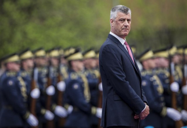 Hashim Thaci arrived in The Hague