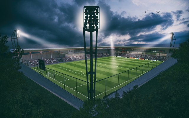 Foto: DBA, 3D prikaz stadiona u Sremskoj Mitrovici