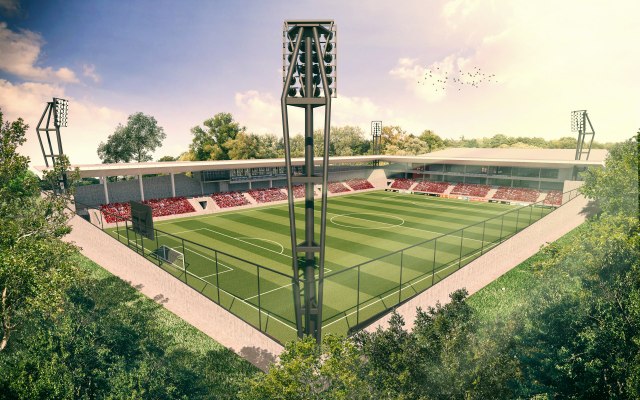 Foto: DBA, 3D prikaz stadiona u Sremskoj Mitrovici