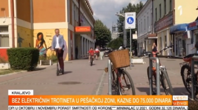 Kraljevo - prvi grad koji je zabranio upotrebu električnih trotineta u pešačkim zonama VIDEO