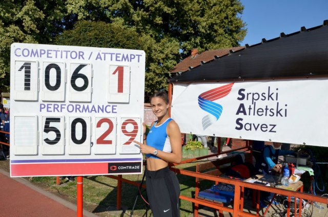 Živkoviæeva srušla rekord Srbije u sedmoboju star 35 godina