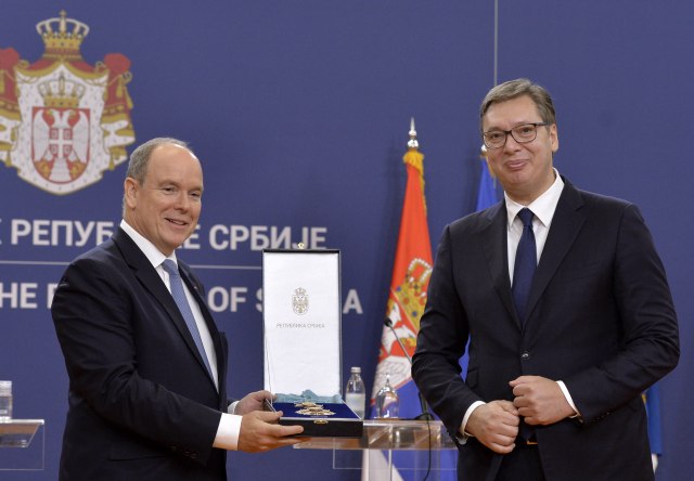 Vučić sa knezom Albertom II od Monaka: Srbija će se pridružiti inicijativi za multilateralizam UN VIDEO/FOTO