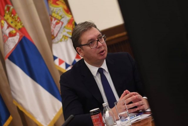 Vučić na onlajn konferenciji 