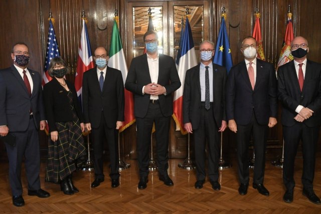 Vučić met with the ambassadors of the Quint and Sem Fabrizi PHOTO