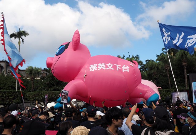 Na Tajvanu marširali protiv uvoza svinjetine iz SAD