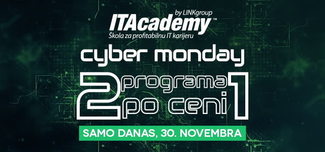Cyber monday: ITAcademy vam poklanja 2 programa po ceni 1