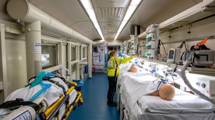 Treno italiano trasformato in ospedale di rianimazione