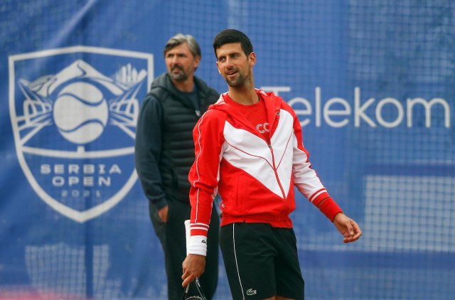 Novak trenirao pred Srbija open FOTO