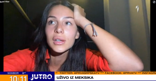 Anastasija Ražnatović za TV Prva direktno iz Meksika