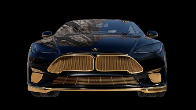 Najskuplji Tesla automobil – ukrašen zlatom i košta 300.000 dolara