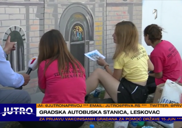Ukrašeni zidovi gradske autobuske stanice u Leskovcu VIDEO