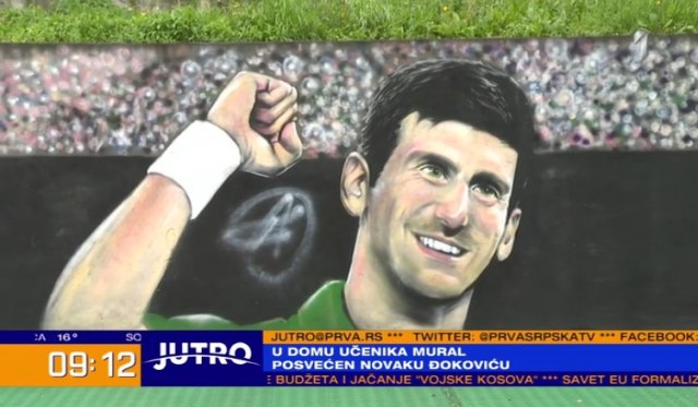 Najbolji igra tenis protiv broja jedan: Novakov mural osvanuo u Beogradu VIDEO