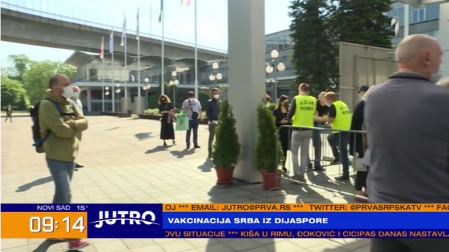 Vakcinacija Srba iz dijaspore na Beogradskom sajmu VIDEO