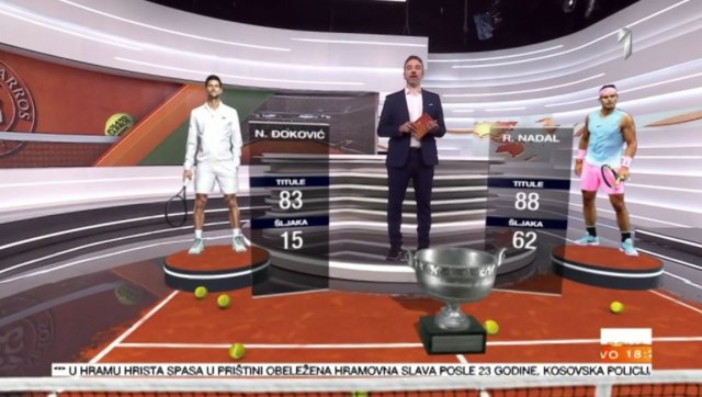 U susret meèu Ðokoviæa i Nadala – studio TV Prva kao teniski teren VIDEO