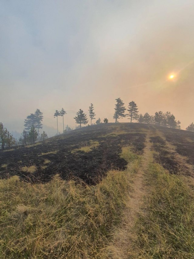 Veæ tri dana gore požari na Crnom vrhu FOTO