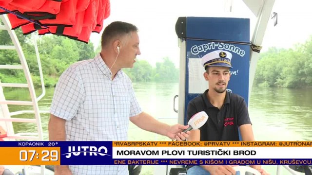 Jagodina: Moravom plovi turistički brod VIDEO