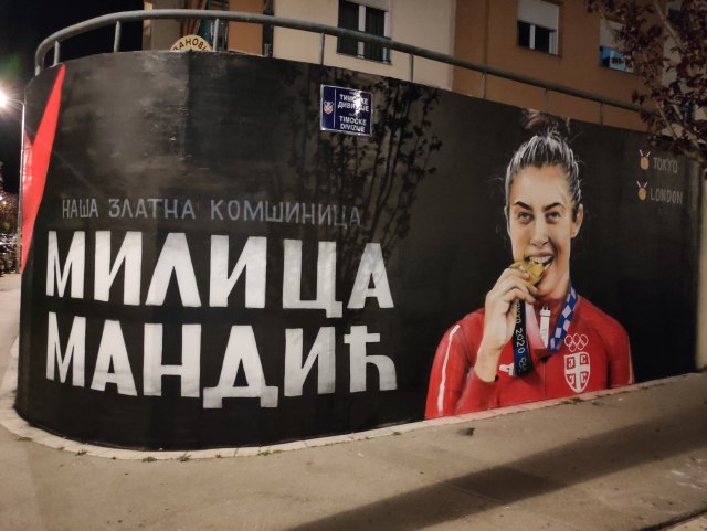 Milica Mandić dobila mural na Voždovcu FOTO