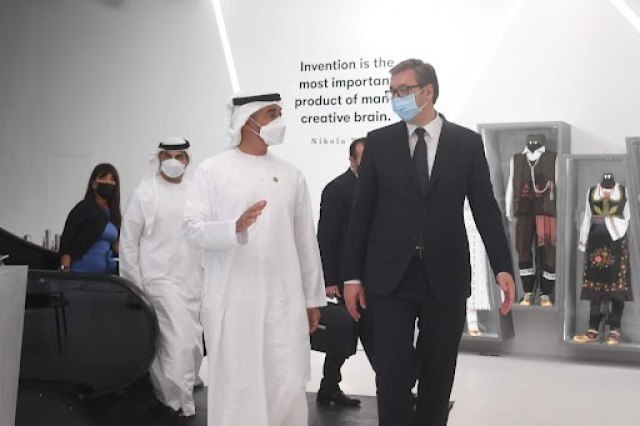 Vučić and Sheikh Mohamed visited the pavilions at Expo 2020 PHOTO