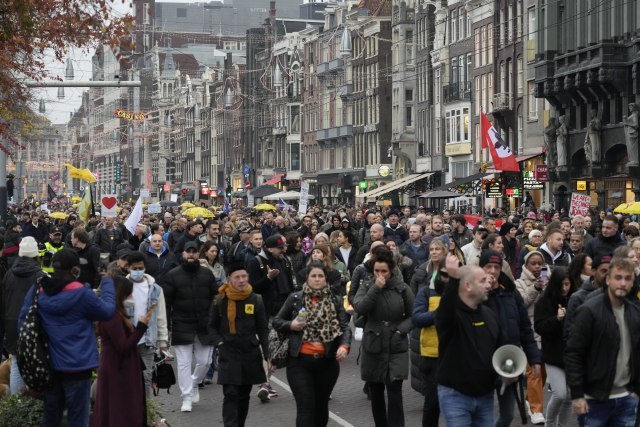 A protest against COVID measures was also held in Amsterdam