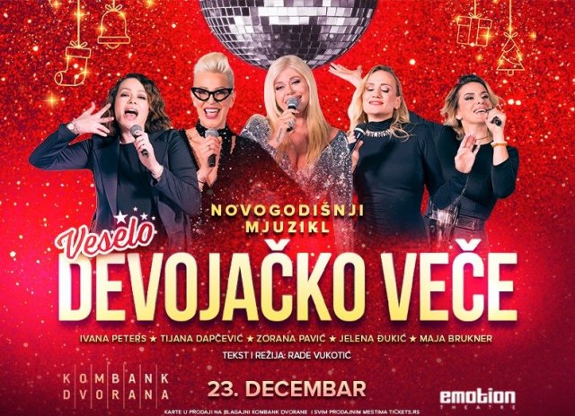 Novogodišnji mjuzikl "Veselo devojačko veče" 23. decembra u Kombank dvorani