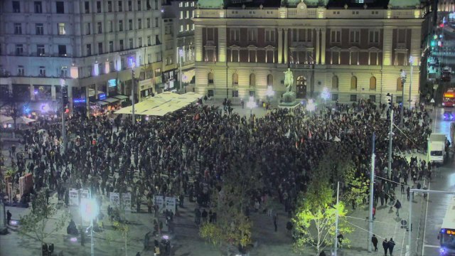 Ekološki protest ili politièki skup? Okupljanje u centru Beograda pod palicom predstavnika opozicije FOTO