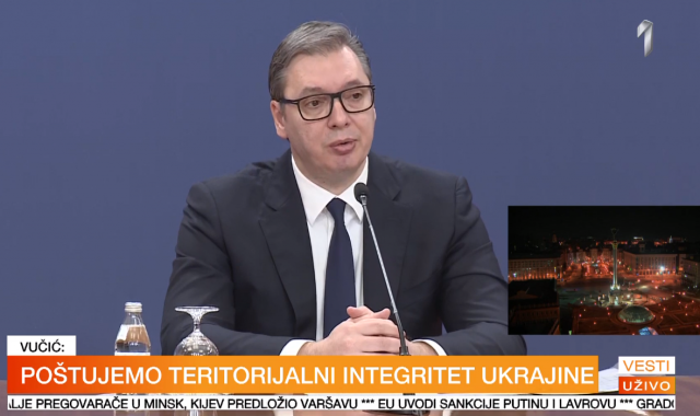 Vučić: Puna podrška teritorijalnom integritetu Ukrajine; 