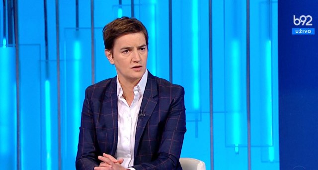 Premijerka Brnabiæ za TV B92: "Nalazimo se u kompleksnoj situaciji. Srbija æe nastaviti sa borbom" VIDEO