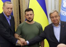 Erdogan, Zelenski i Gutereš u Lavovu/Getty Images