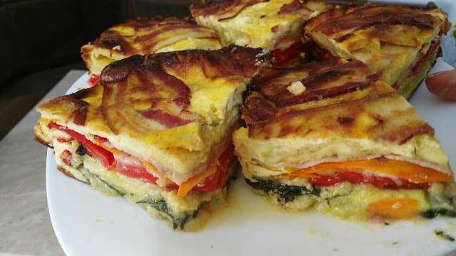 Zapečene tikvice sa kačkavaljem i slaninom