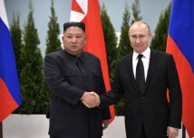 Kim Džong Un, severnokorejski vladar i Vladimir Putin, ruski predsednik Vladivostok, Rusija, 2019./Getty Images