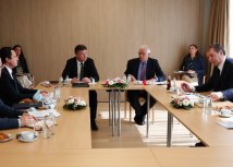 Briselski susret Kurtija (sa leve strane stola) i Vuèiæa (sa desne strane stola) u junu 2021. godine/European Council