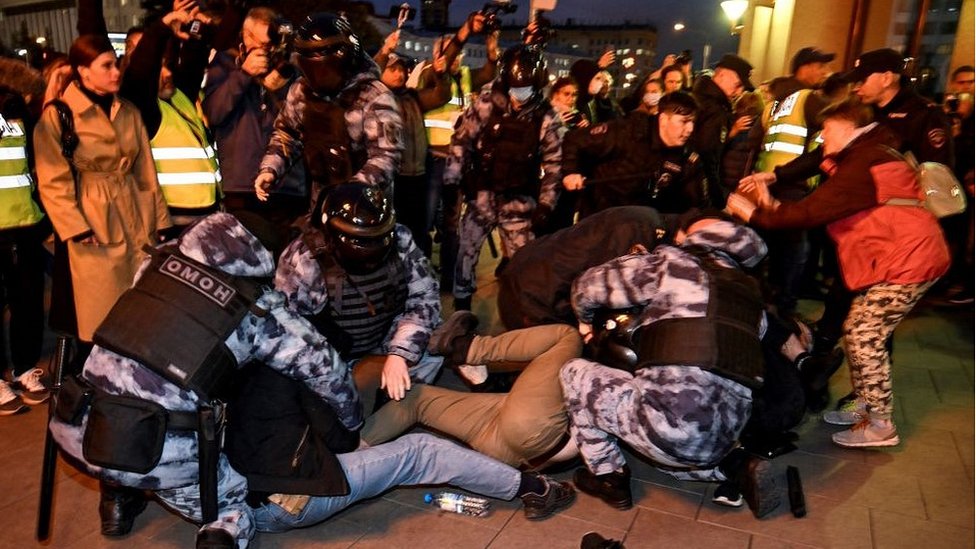 Protesti i hapšenja u Moskvi/AFP