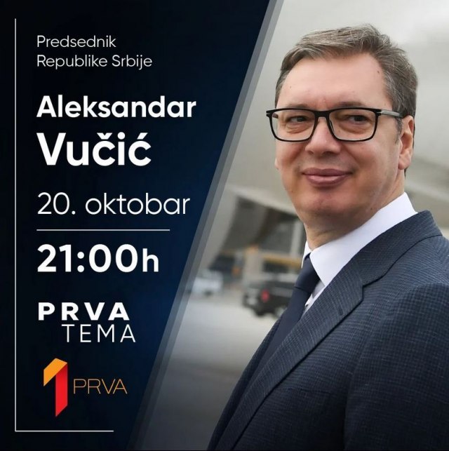 Vučić tonight at 9 pm in 