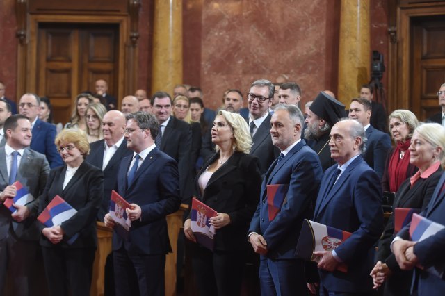 New government members take oath: President Aleksandar Vucic attended the ceremony
